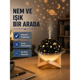Zenviaa USB Projeksiyon Gece Lambası ve Hava Nemlendirici – Aromaterapi Destekli, Taşınabilir M - Renkli