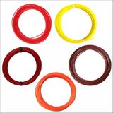Zenviva 3D Kalem Için Ateş ve Toprak (Kırmızı,bordo,turuncu,sarı,kahverengi) Pla Filament Seti - Çok Renkli