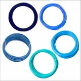 Zenviva 3D Kalem Için Mavi Büyüsü (Lacivert,mavi,açık Mavi,gümüş Mavi,turkuaz) Pla Filament Seti - Çok Renkli