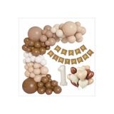ZENVİVA KRAFT GOLD BANNER 1 YAŞ FOLYO KALPLİ 30 BALON KONSEPT DOĞUM GÜNÜ SETİ