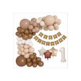 ZENVİVA KRAFT GOLD BANNER 1 YAŞ FOLYO YILDIZLI 30 BALON KONSEPT DOĞUM GÜNÜ SETİ