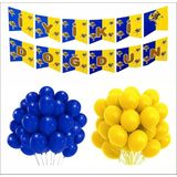 Zenviva Taraftar Fenerbahçe Sarı Lacivert 20 Balon + Banner - Çok Renkli