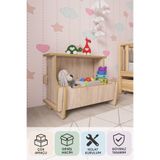 zeo wood design Çocuk Odası Düzenleyici Çok Amaçlı Kutu, Oyuncak Kutusu, Oyuncak Dolabı - Sonoma