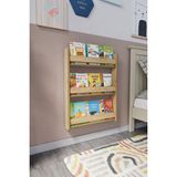 Zeo Wood Design Montessori 3 Raflı Çocuk Kitaplığı 80 x 60 cm - Safir Meşe - Renkli