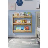 Zeo Wood Design Montessori 3 Raflı Çocuk Kitaplığı 80 x 80 cm - Safir Meşe - Renkli