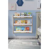 zeo wood design Montessori 3 Raflı Çocuk Kitaplığı 80*80 Cm Beyaz