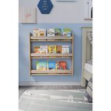zeo wood design Montessori 3 Raflı Çocuk Kitaplığı, 80*80 Cm - Sonoma