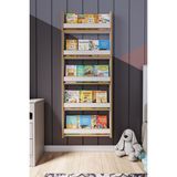Zeo Wood Design Montessori 5 Raflı Mdf Çocuk Kitaplığı 154*60 - Beyaz