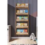 Zeo Wood Design Montessori 5 Raflı Mdf Çocuk Kitaplığı 154*60 - Sonoma - Açık Kahverengi