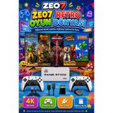 Zeo7 4K Retro Oyun Konsolu 20.000+ Oyun, 64 Hafıza, 2.4G Kablosuz Çift Kol, TV Game Stick