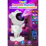 Zeo7 Kumandalı Dahili Bluetooth Hoparlörlü Astronot Galaxy Projektör RGBW LED, Yeşil Lazer, Uzay Nebula ,Gece Lambası