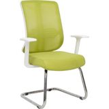 Zeon Büro Ofis Sistemleri // Comfort Visitor Cool Lime Misafir Bekleme Koltuğu Sabit Krom Ayak - Yeşil - Beyaz