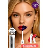 Zeonella Beauty Soyulabilir Ruj Kalıcı Dudak Dövmesi Klasik Nude