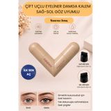 Zeonella Beauty Zeonella Siyah Suya Dayanıklı Çift Taraflı Eyeliner Damga Kalem Sağ Ve Sol Göz Uyumlu