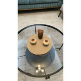 Zeora Home Yuvarlak Jüt Hasır Görünümlü Supla - Bohem Amerikan Servis ve Dekoratif Sunum Matı - 32 x 32 cm - Bej