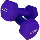 Zepca Ithal Deluxe Neopren Kaplama 2 x 2,5kg Dambıl Mor Renk Dökme Demir Kaymaz Özellikli - 2,5 kg