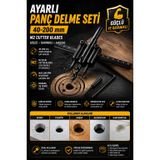 Zephoo Ayarlı Panç Delme Aparatı 40-200 mm Ayarlanabilir Daire Kesme Seti M2 Çelik Bıçaklı Matkap Uyumlu Ahşap Plastik Alüminyum Delik Açma Panç Seti