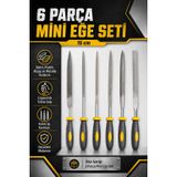Zephoo Mini Eğe Seti 6 Parça 15 cm Hassas El Eğesi Takımı Metal Ahşap Plastik İşleme İçin Yuvarlak Yassı Kare Üçgen ve Yarım Yuvarlak Eğe Seti