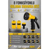 Zephoo Sulama Tabancası Seti 8 Fonksiyonlu Bahçe Sulama Tabancası 8 Farklı Püskürtme Modu Hortum Bağlantı Aparatları ve Musluk Adaptörü Dahil