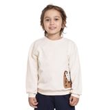 Zepkids Cep Detaylı Taş Renk Erkek Çocuk Sweatshirt, 3-4 Yaş