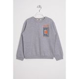 zepkids Erkek Çocuk Sweatshirt, Ön Arka Dijital Baskı Detaylı, Gri Melanj, 7-8 Yaş