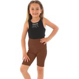Zepkids Fıtıllı Kahverengi Renk Kız Çocuk Tayt - 10 - 11 Yaş