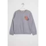 zepkids Yazı Baskılı Gri Melanj Erkek Çocuk Sweatshirt, 10-11 Yaş