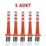 Zeplin 5 Adet Kırmızı Renk Otopark Düzenleyici 75 cm Eco Delinatör - 1 Parça