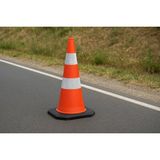 Zeplin 90 cm Pvc Trafik Konisi PVC Ağırlıklı Çift Reflektifli - -