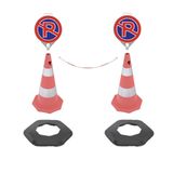 Zeplin Ağırlıklı Park Yapılmaz Dubası (2 Adet Park Yapılmaz Levhası + 2 Adet Koni +2Metre 8mm Plastik Zincir) CVLZPLN502808R2ZT545ZT202SET