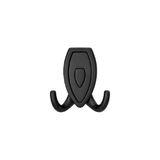 Zeplin Askı, Metal Vestiyer Askısı, 84 Gr, Dolap ve Duvar Askılığı, Matsiyah Siyah (Vidalı)