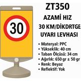 Zeplin Azami Hız 30 km/dikdörtgen Uyarı Levhası - yok