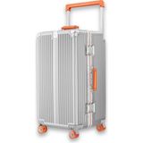 Zeplin Boxy Pc Policarbon Orta Boy Valiz Silver-Turuncu - Turuncu - Gri