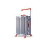 Zeplin Boxy PC Policarbon Orta Boy Valiz Silver-Turuncu
