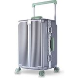 Zeplin Boxy Pc Policarbon Orta Boy Valiz Silver-Yeşil - Yeşil - Gri