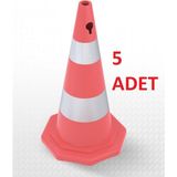 Zeplin Çift Reflektifli Trafik Konisi 500mm Ecolıght 5 Adet