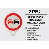 Zeplin Geçme Yasağı Başlangıç Yuvarlak Uyarı Levhası - yok