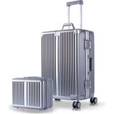 Zeplin Joya Pc Policarbon 2'li Valiz Seti (Orta ve Makyaj) Silver - Silver Grey
