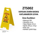 Zeplin Kaygan Zemin Baskılı Katlanabilir Levha - yok