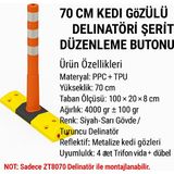 Zeplin Kedi Gözlü Delinatörlü Şerit Düzenleme Buton 70 cm - 70 CM TPU TURUNCU