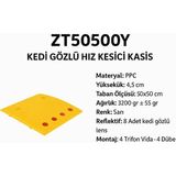 Zeplin Kedi Gözlü Hız Kesici Kasis 4,5cm - Sarı