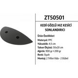 Zeplin Kedi Gözlü Hız Kesici Kasis Sonlandırıcı 4,5 cm - Siyah