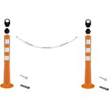 Zeplin Otopark Düzenleyici (2 Adet 75 Cm Delinatör + 3 Metre 8 mm Zincir)