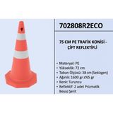 Zeplin Pe Trafik Konisi | Pvc Ağırlıklı – Reflektifsiz – 75 cm - yok