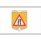 Zeplin Soldan Daralan Yol / Kare Uyarı Levhası - -