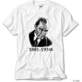ZEPPLIN-Atatürk Beyaz Kadın Tişört