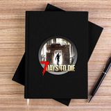 Zepplin Giyim 7 Days To Die Icon Siyah Çizgisiz Kanvas Defter Çizgisiz - 14x21 cm