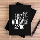 Zepplin Giyim Ac Dc High Voltage Siyah Kanvas Defter Çizgisiz - 14x21 cm