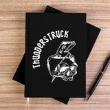 Zepplin Giyim Ac Dc Thunderstuck Skull Siyah Kanvas Defter Çizgisiz - 14x21 cm