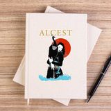 Zepplin Giyim Alcest Illustrator Çizgisiz Kanvas Defter Çizgisiz - Krem - 14x21 cm